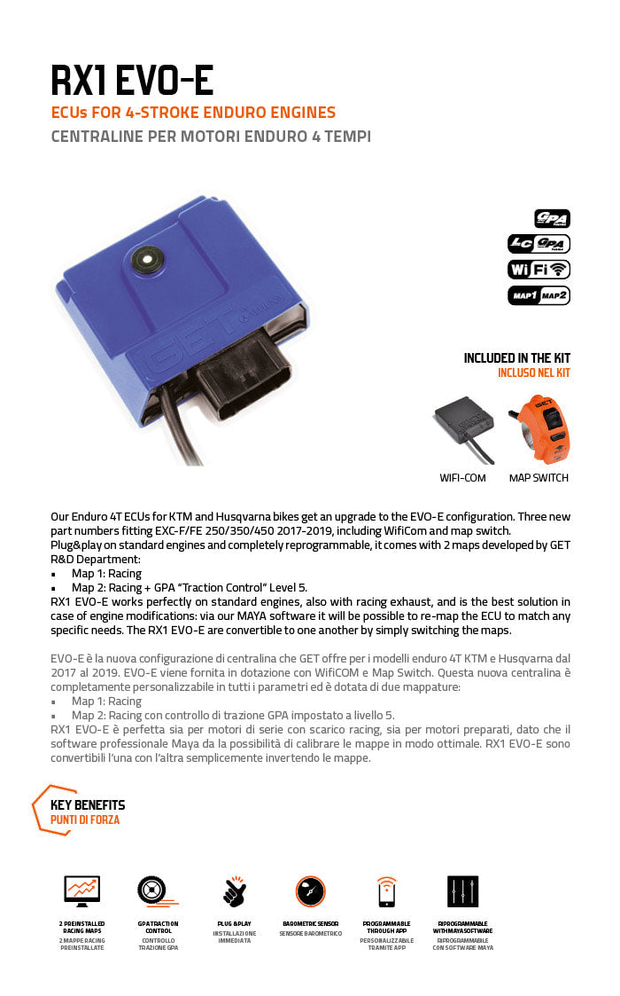 GET RX1 EVO NO Wifi device 2012-2016  KTM500EXCF-Husky FE501